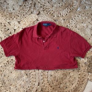 Polo Ralph Lauren Cropped Top ❤️ Reworked